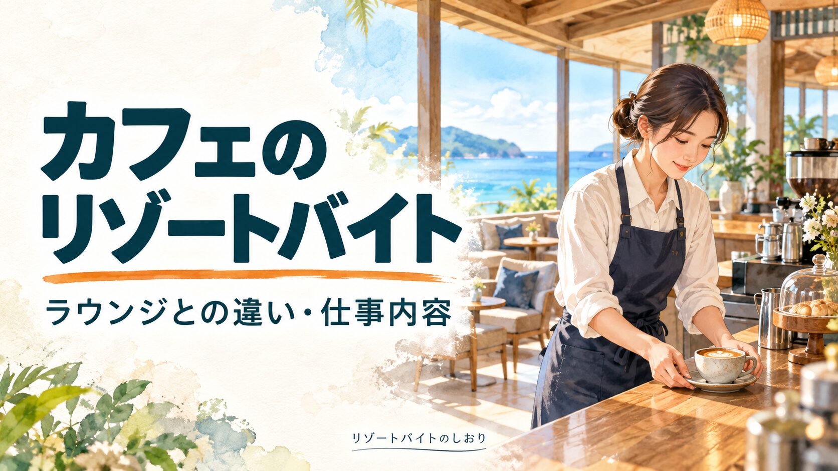 カフェのリゾートバイト。ラウンジとの違い・仕事内容