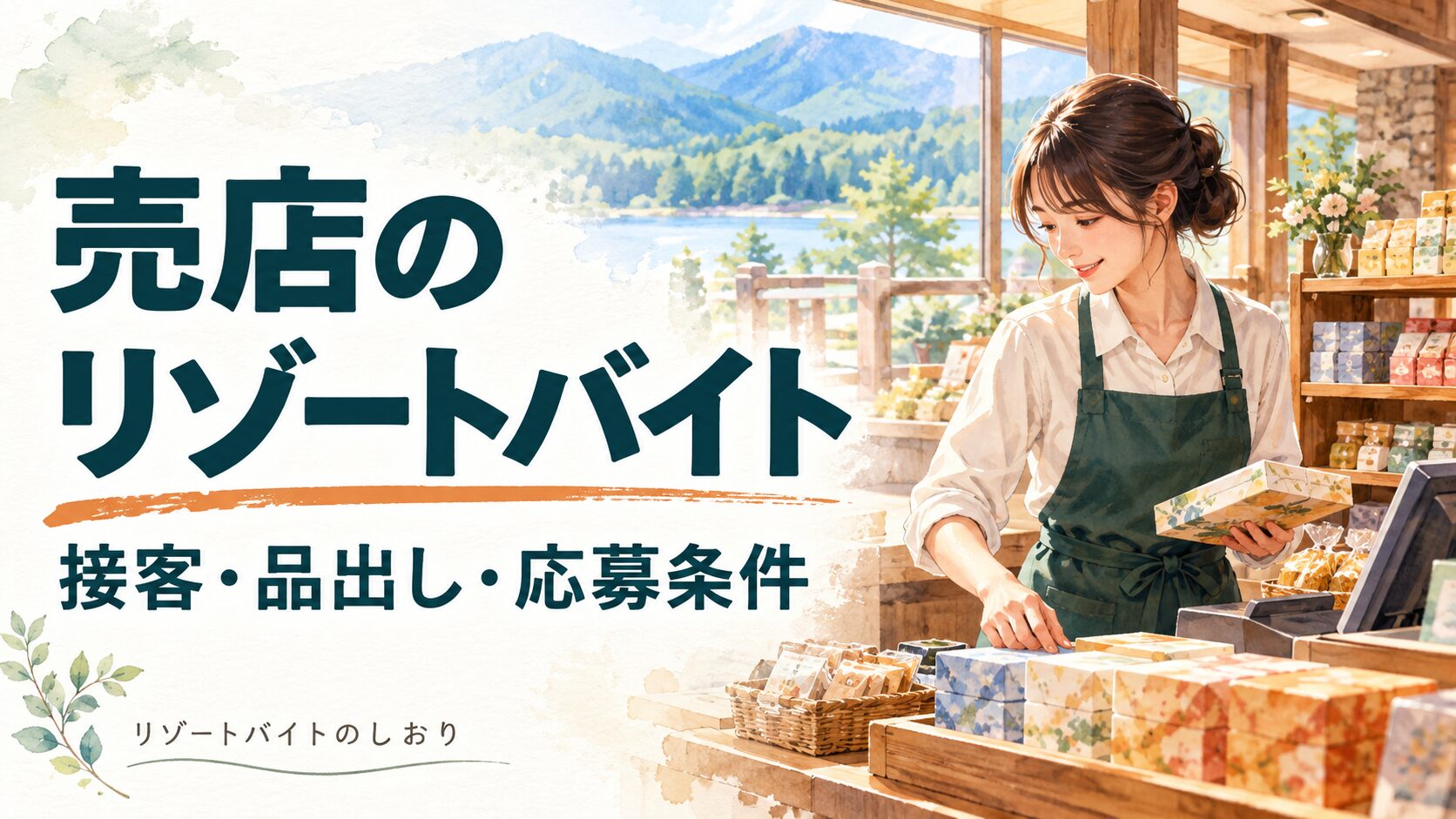 売店のリゾートバイト。接客・品出し・応募条件