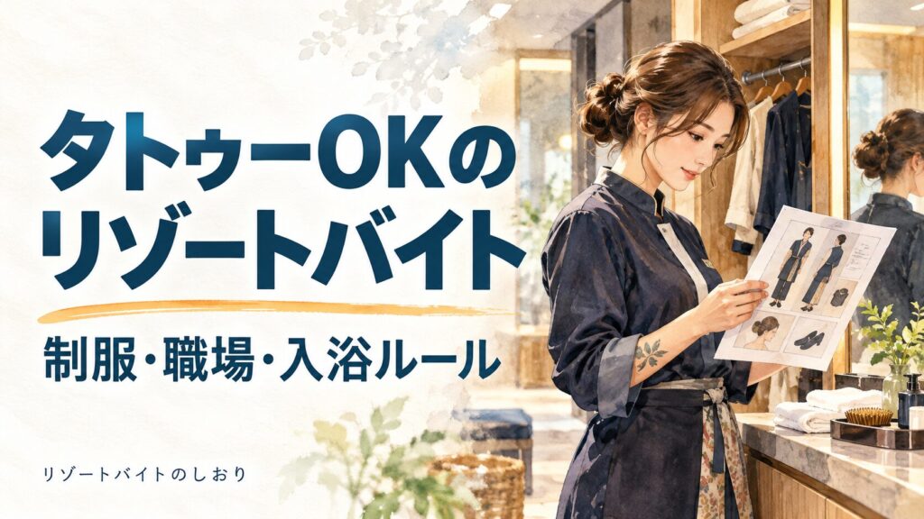 タトゥーOKのリゾートバイト。制服・職場・入浴ルール